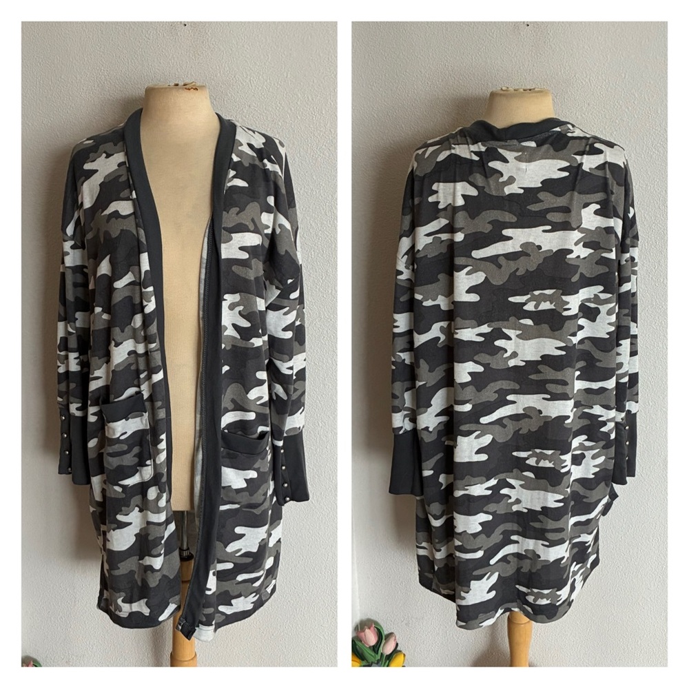 French Laundry camo cardigan